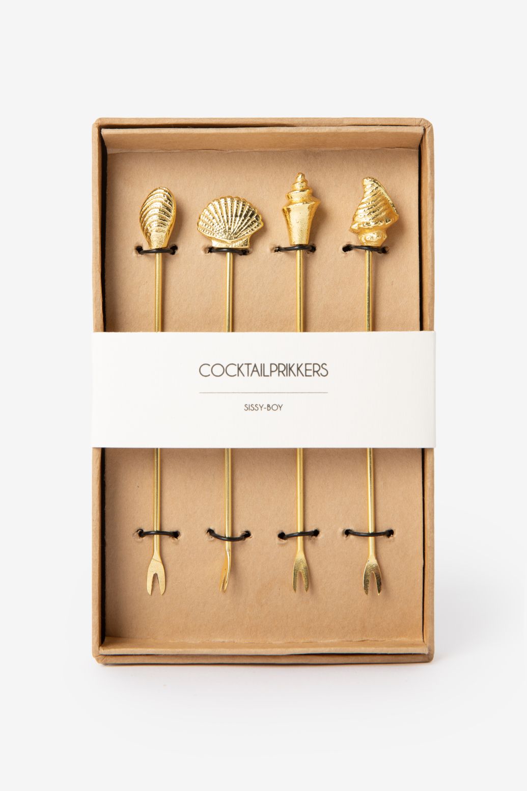 Piques avec coquillage - doré