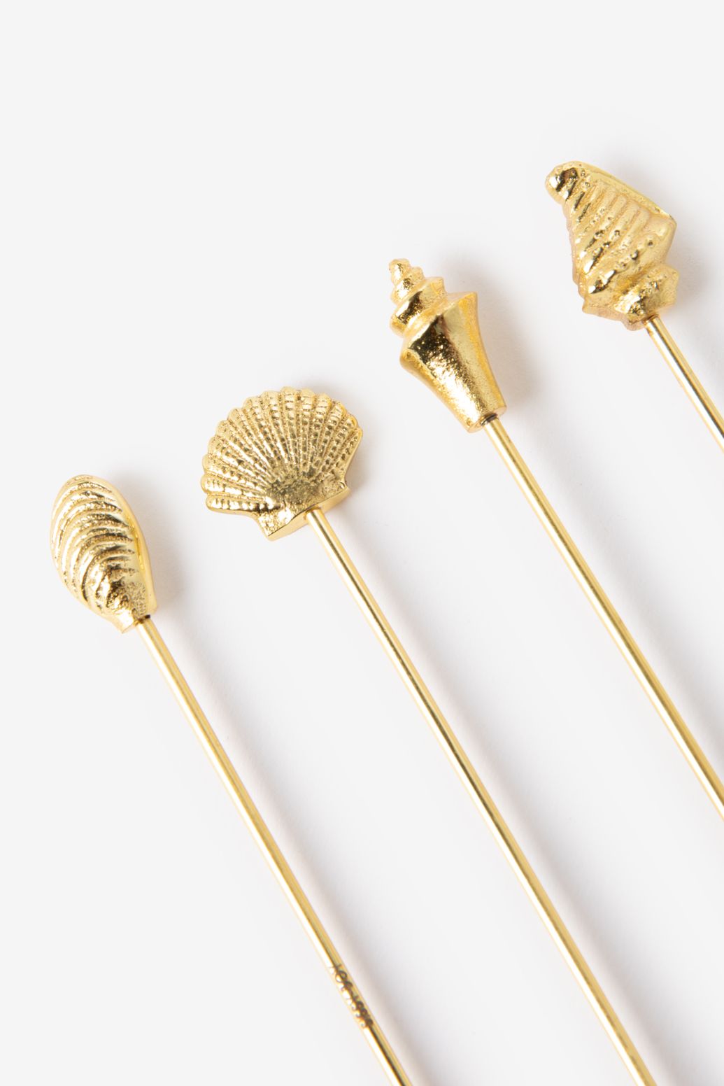 Piques avec coquillage - doré