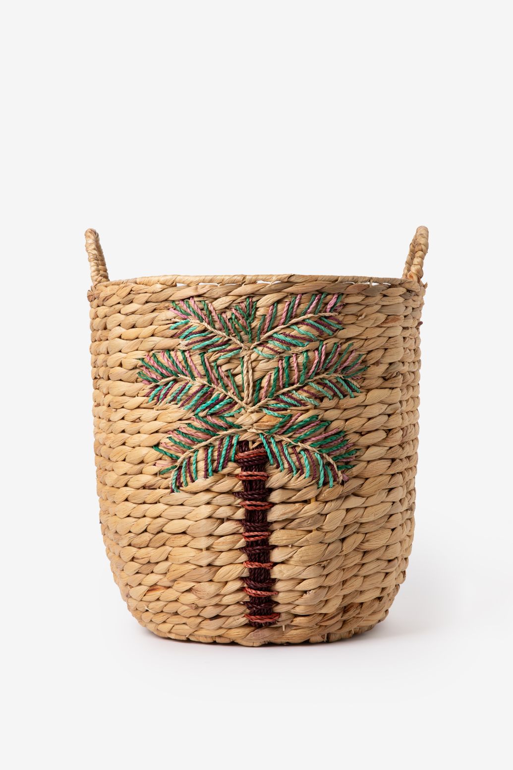 Korb mit Palme medium - mehrfarbig