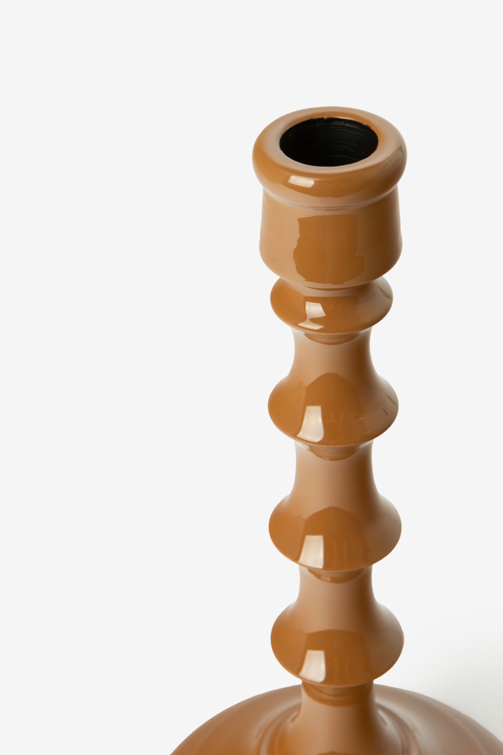 Bruine ruffle kandelaar medium