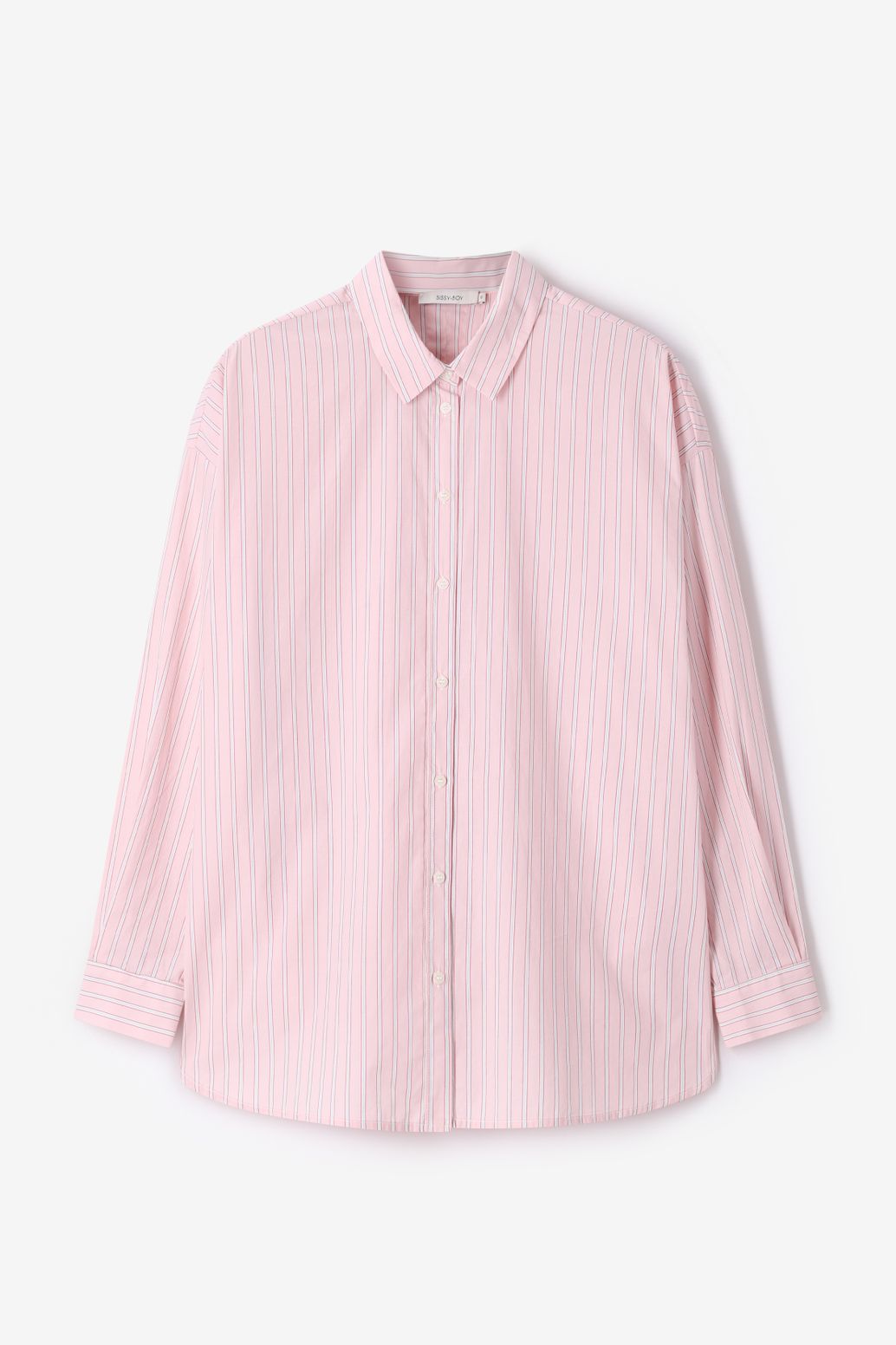 Gestreifte Oversize-Bluse - hellrosa