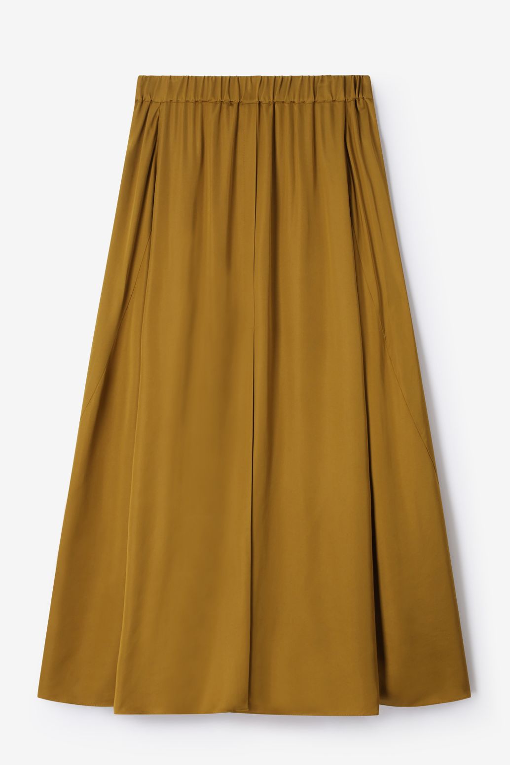 Donkergele maxi rok