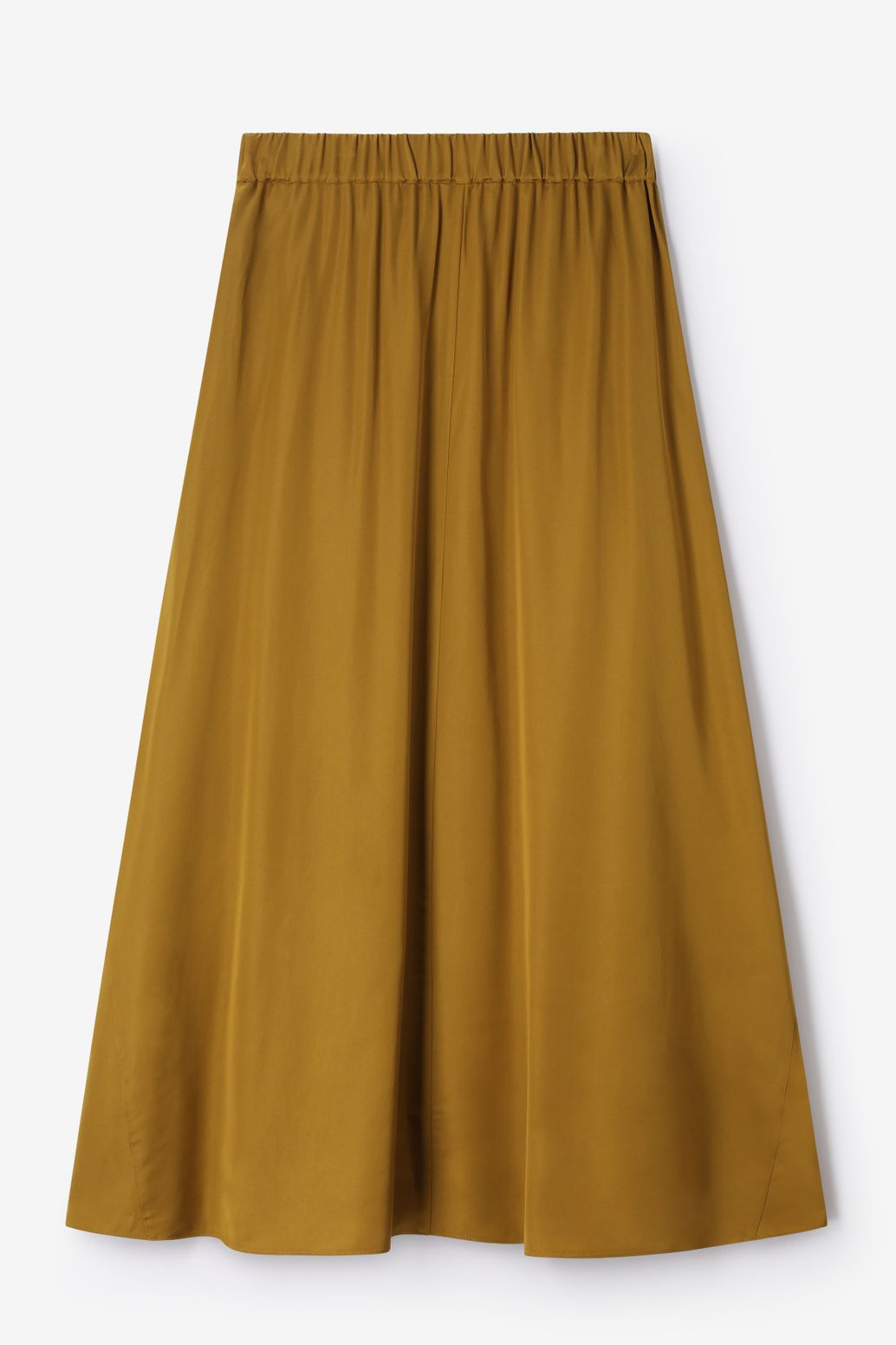 Donkergele maxi rok