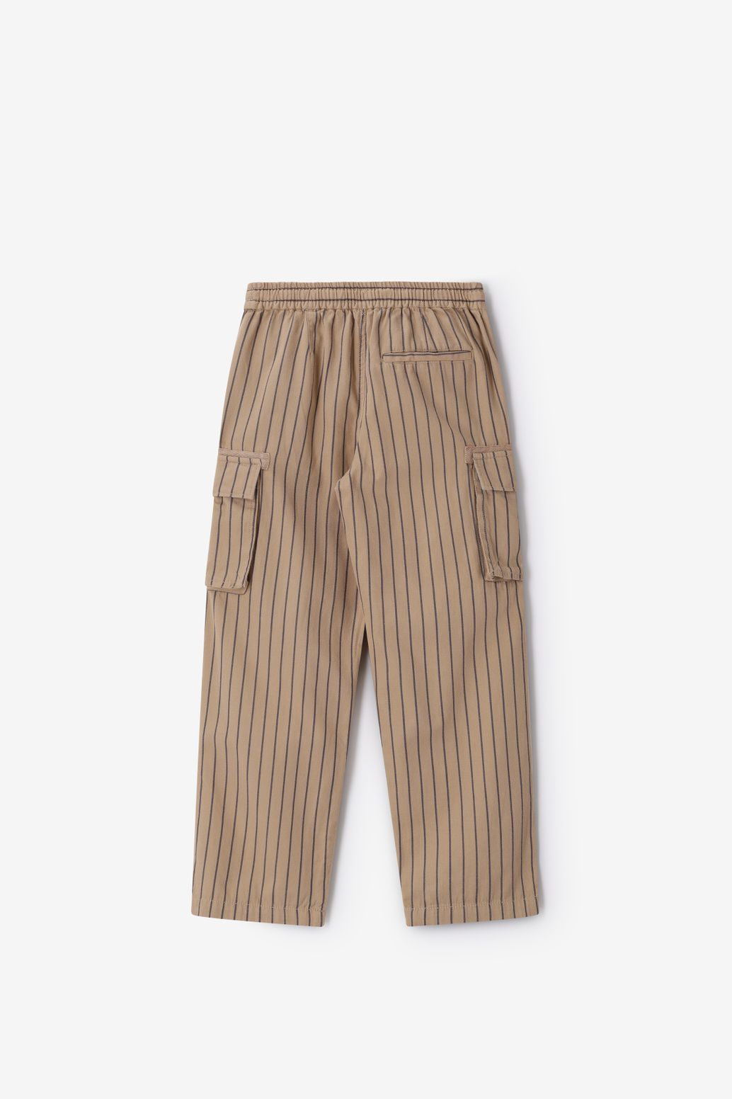 Lichtbruin gestreepte pull on broek