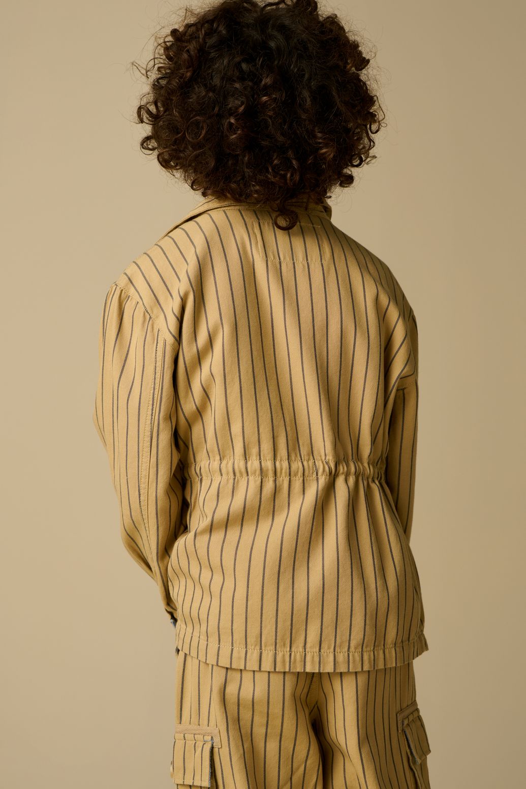 Veste rayée - marron clair