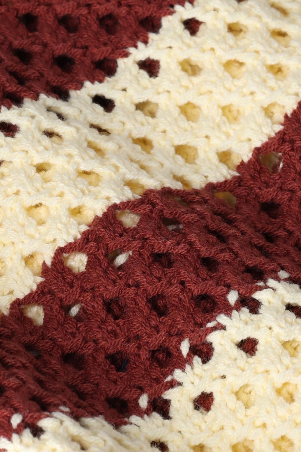 Donkerrode gebreide polo