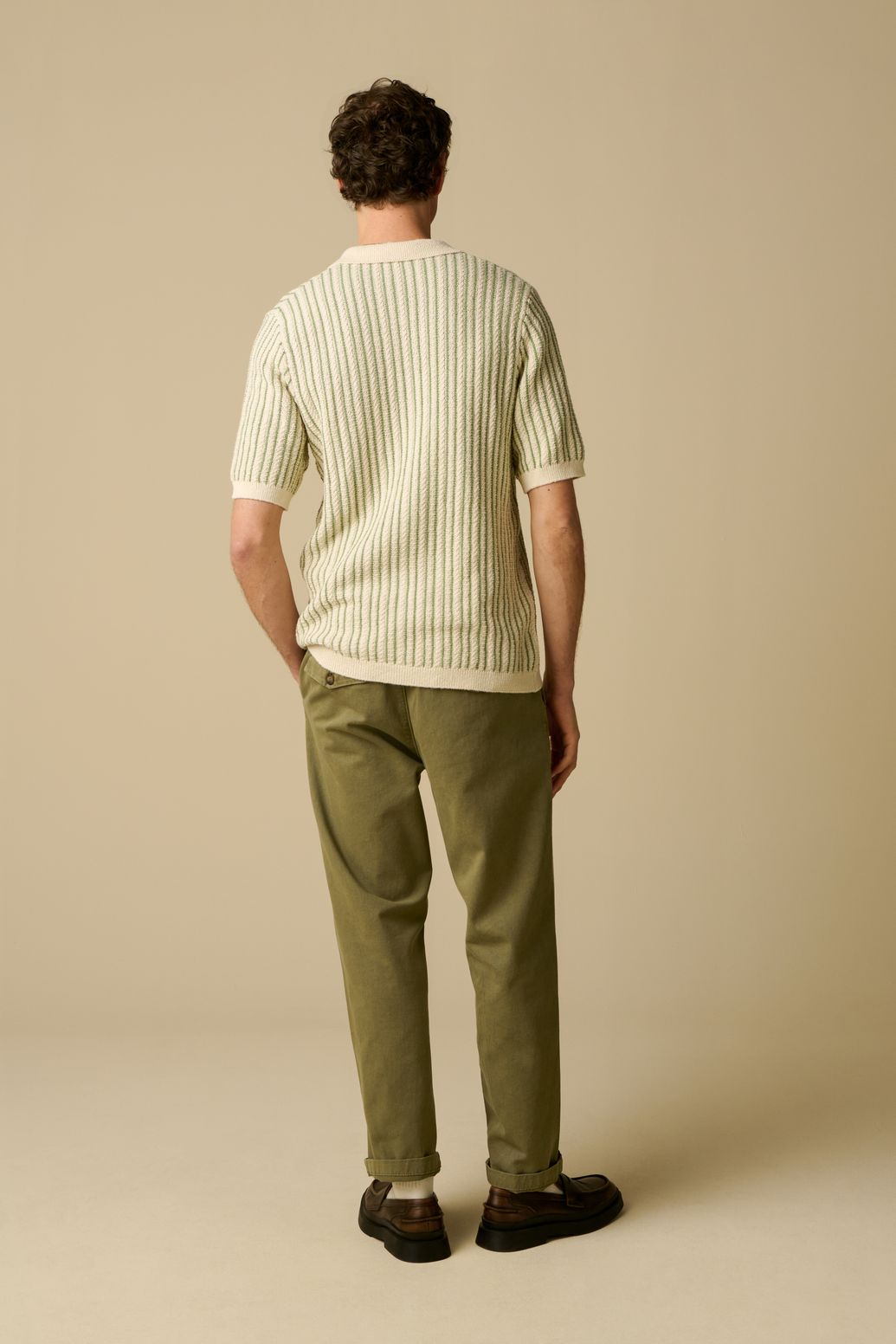 Groen gestreept vest