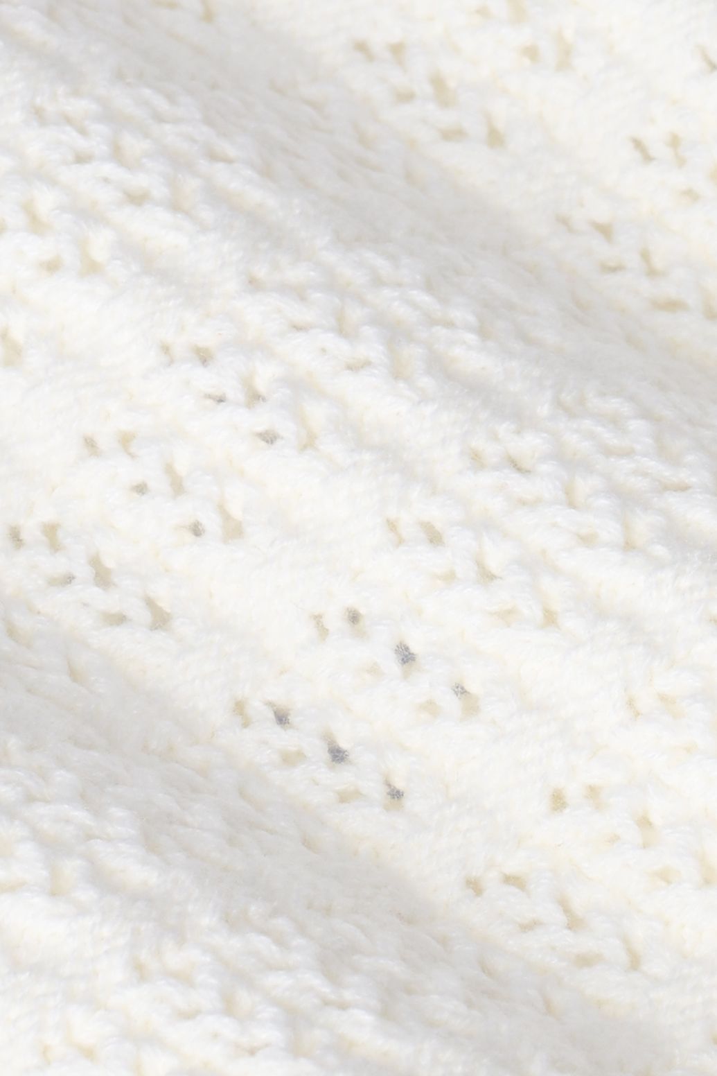 Witte opengewerkte trui