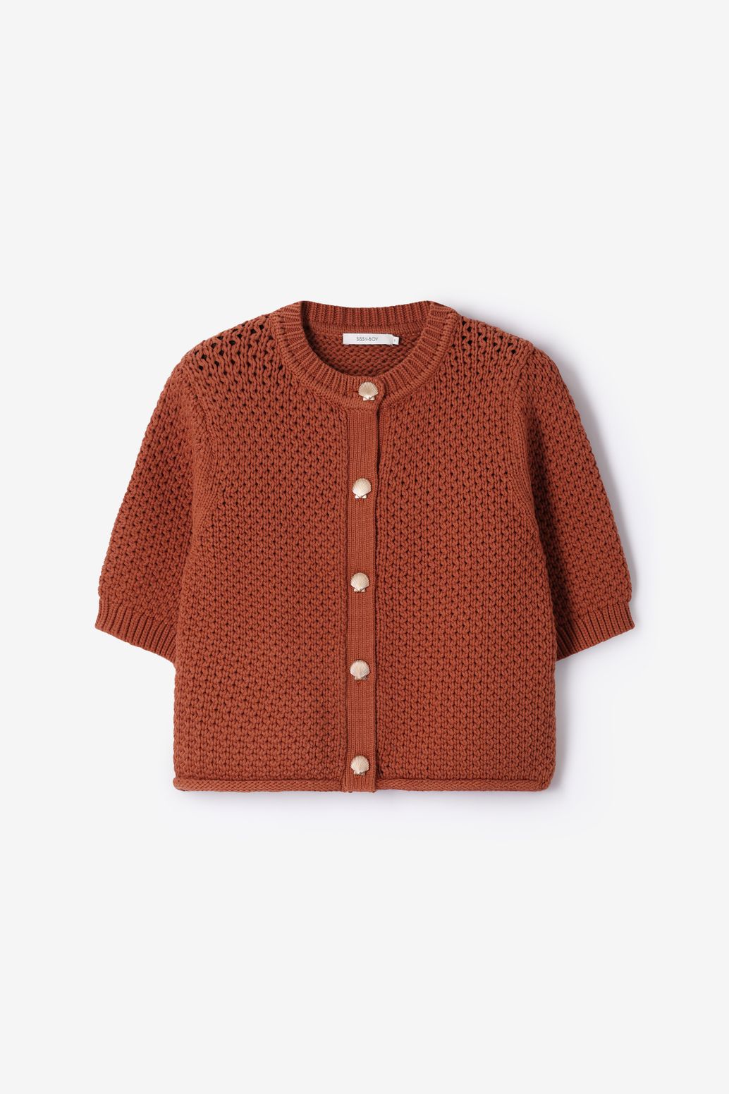 Gilet tricoté - marron foncé