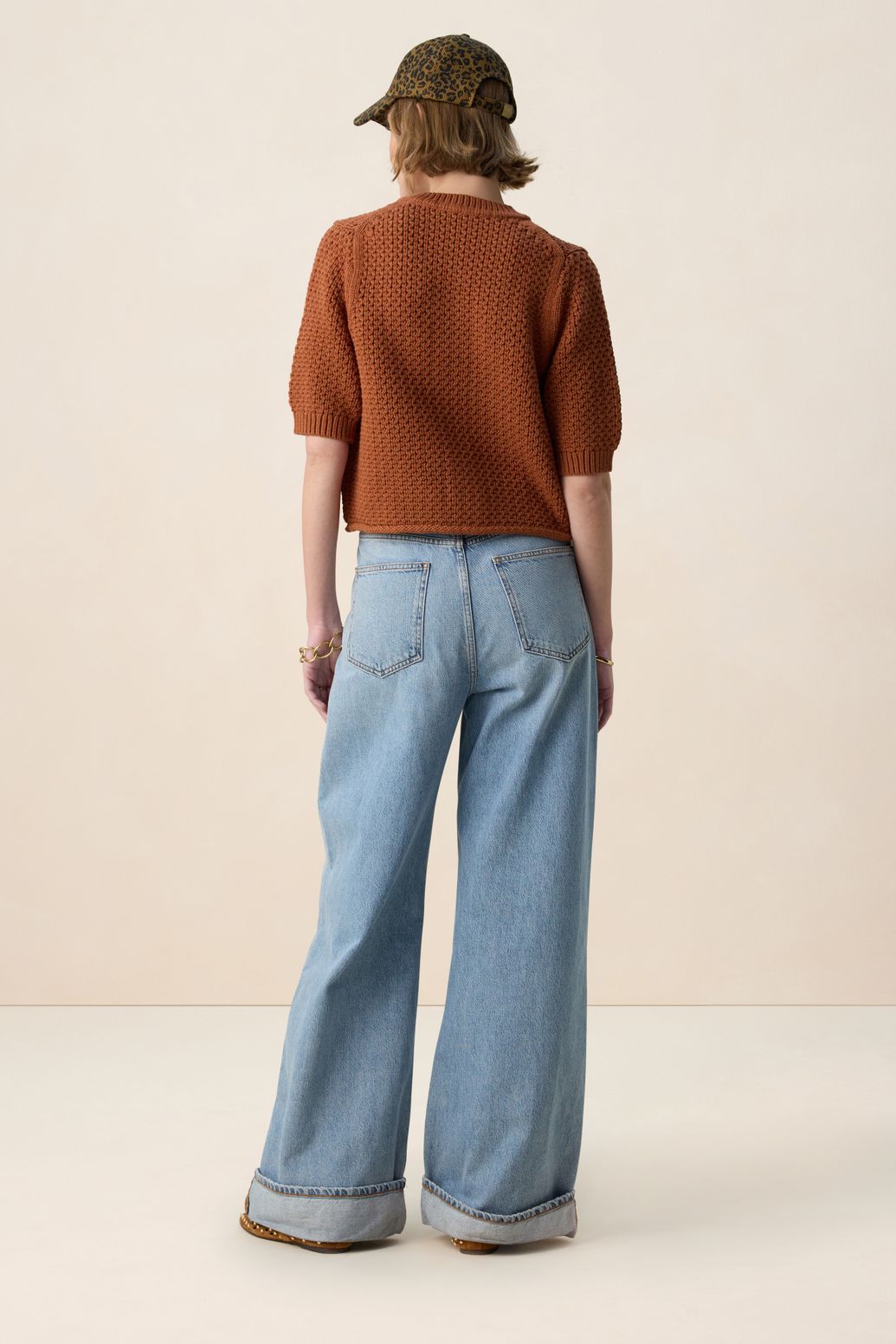 Gilet tricoté - marron foncé