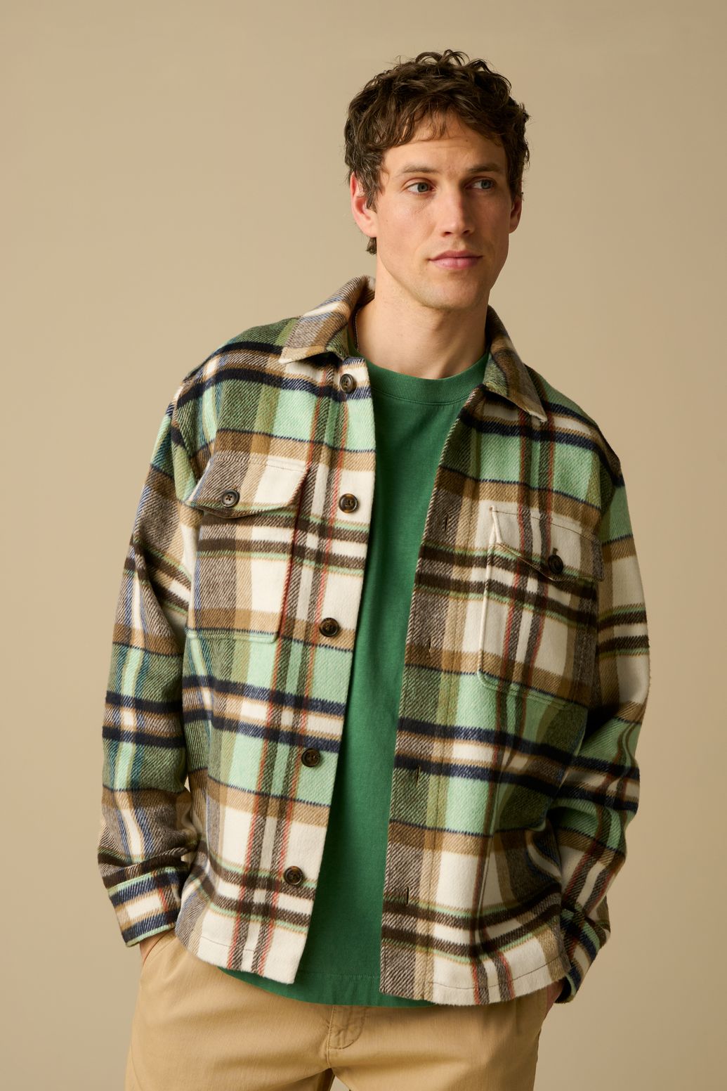 Veste à carreaux - vert