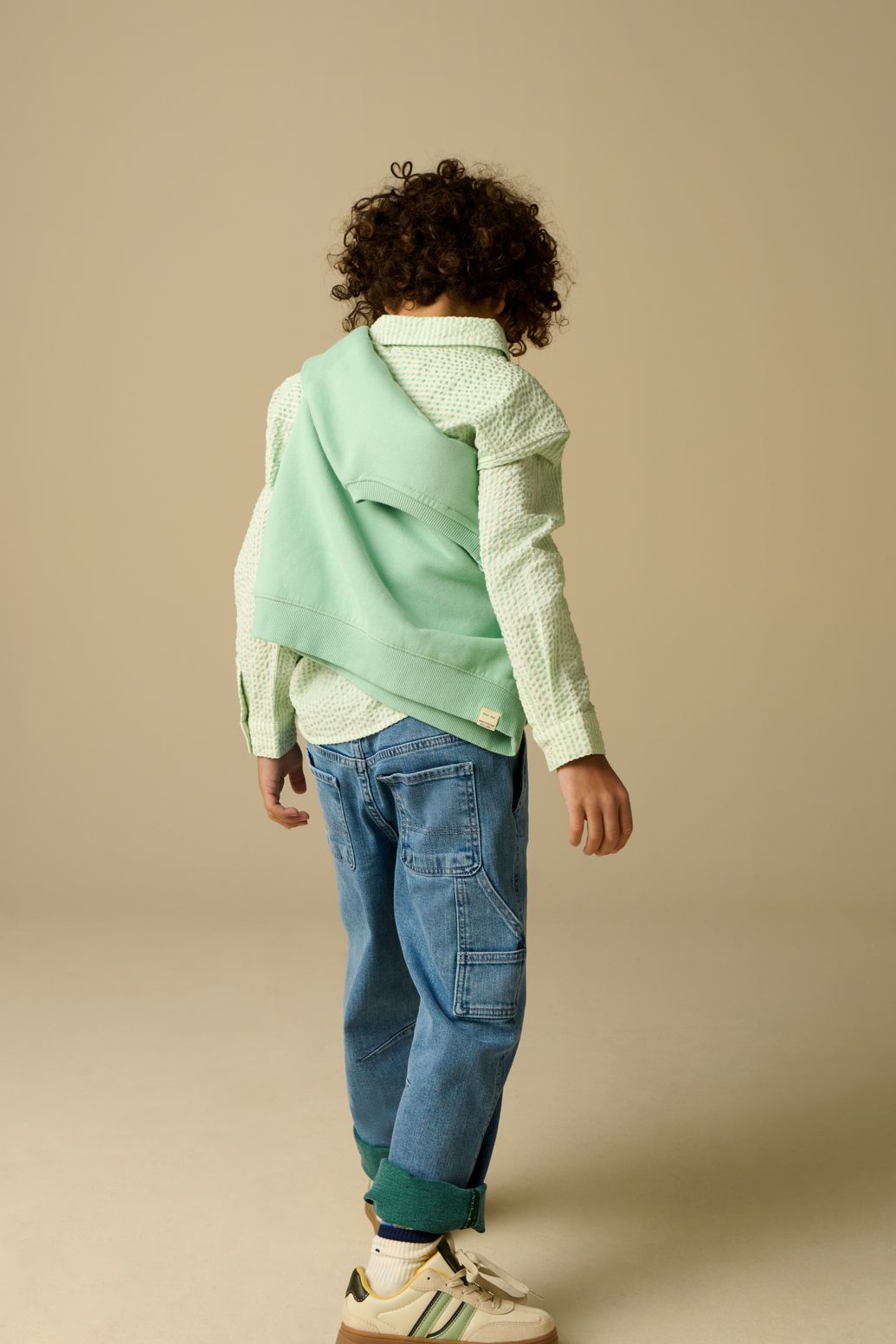 Chemise rayée - vert