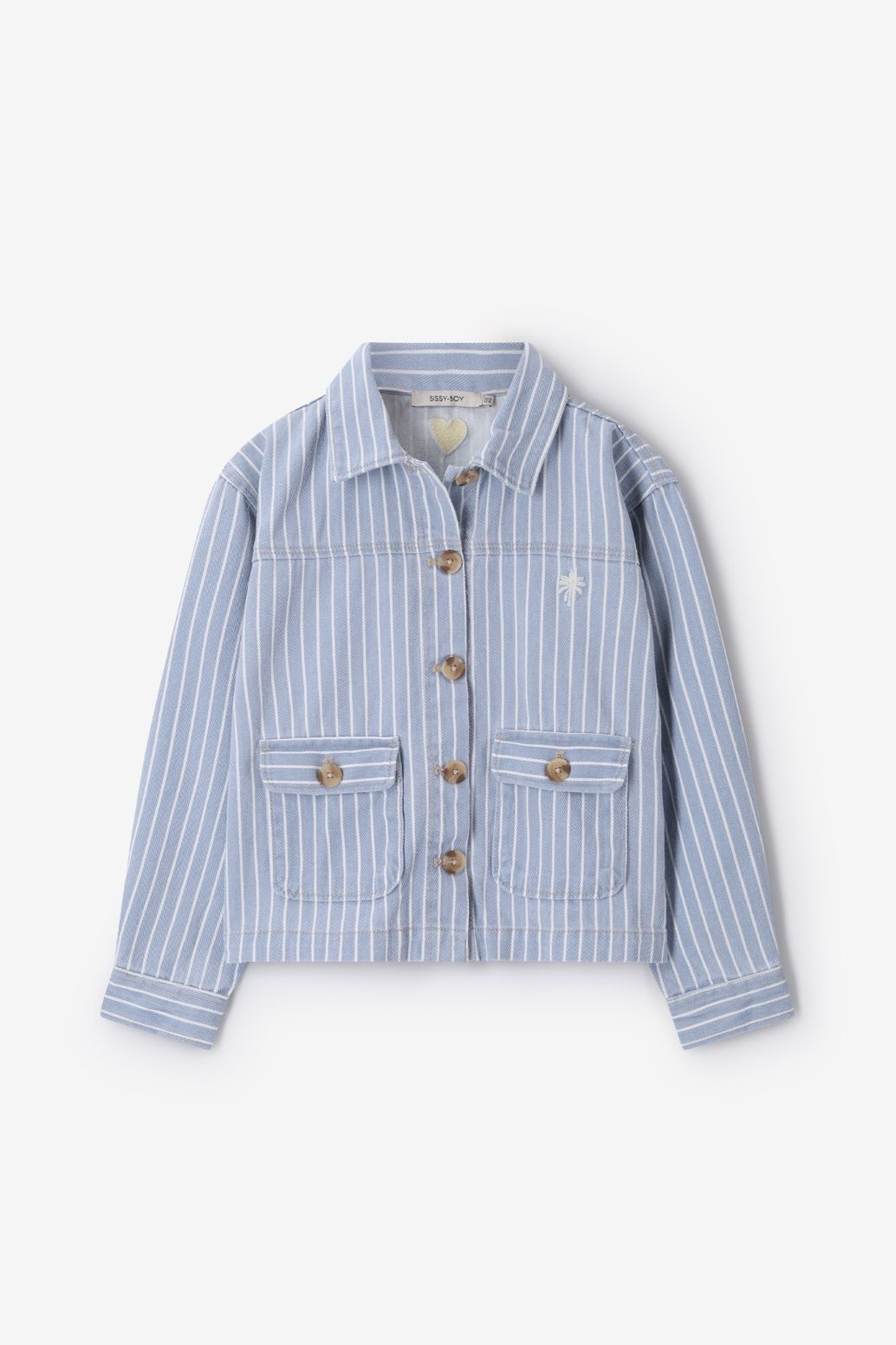 Veste à rayures - bleu