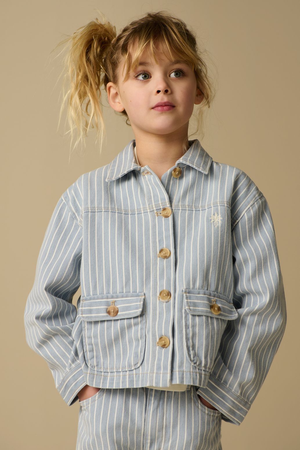 Veste à rayures - bleu