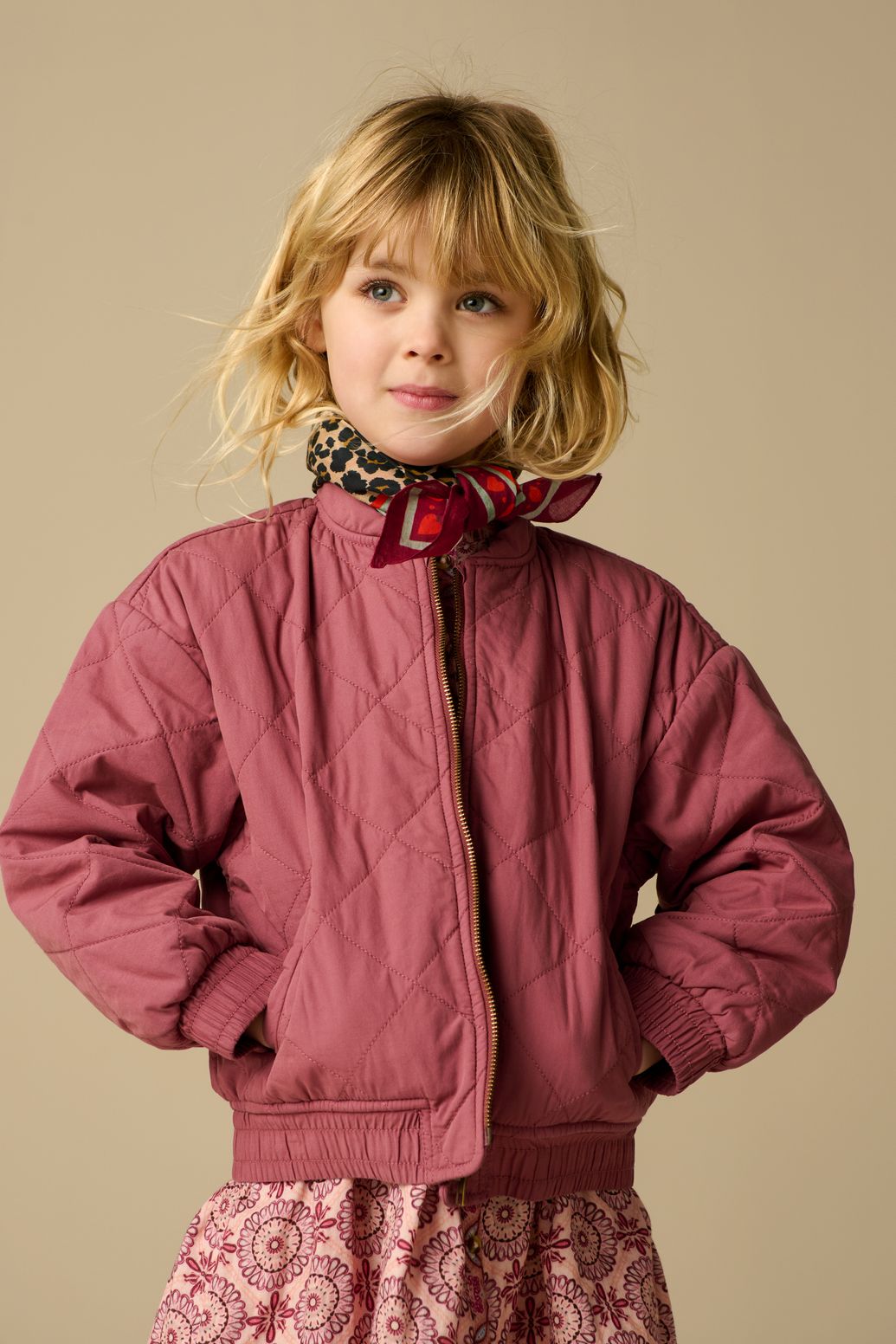 Veste matelassée - rose foncé