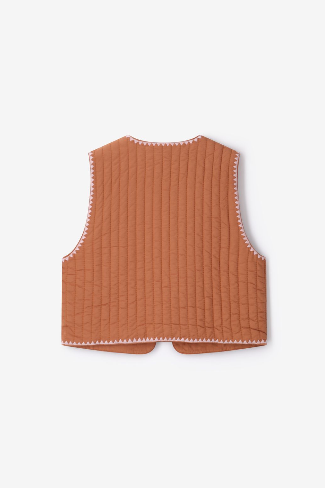 Bruin gilet met embroidery