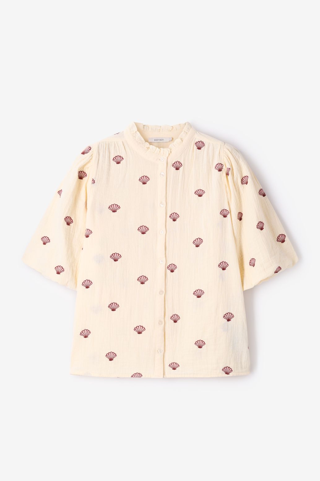 Blouse avec broderies - jaune clair