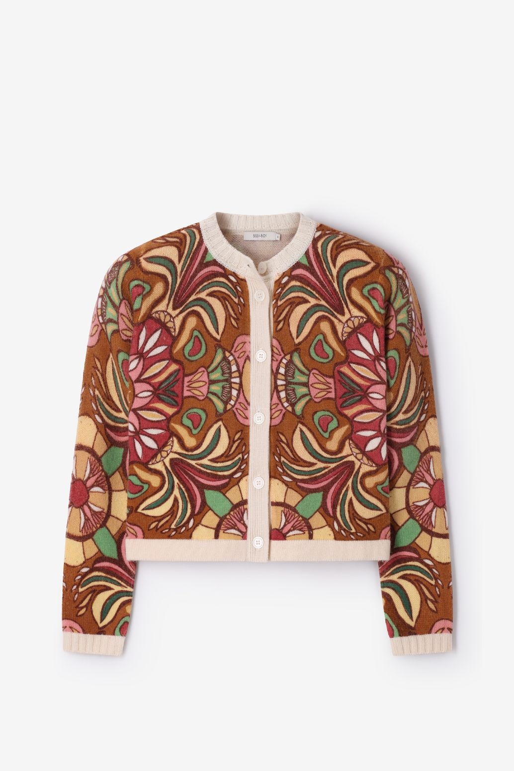 Gilet avec imprimé mosaïque - marron