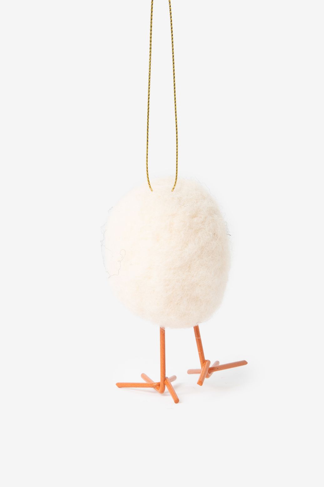 Multicolour vilten kuiken paasornament