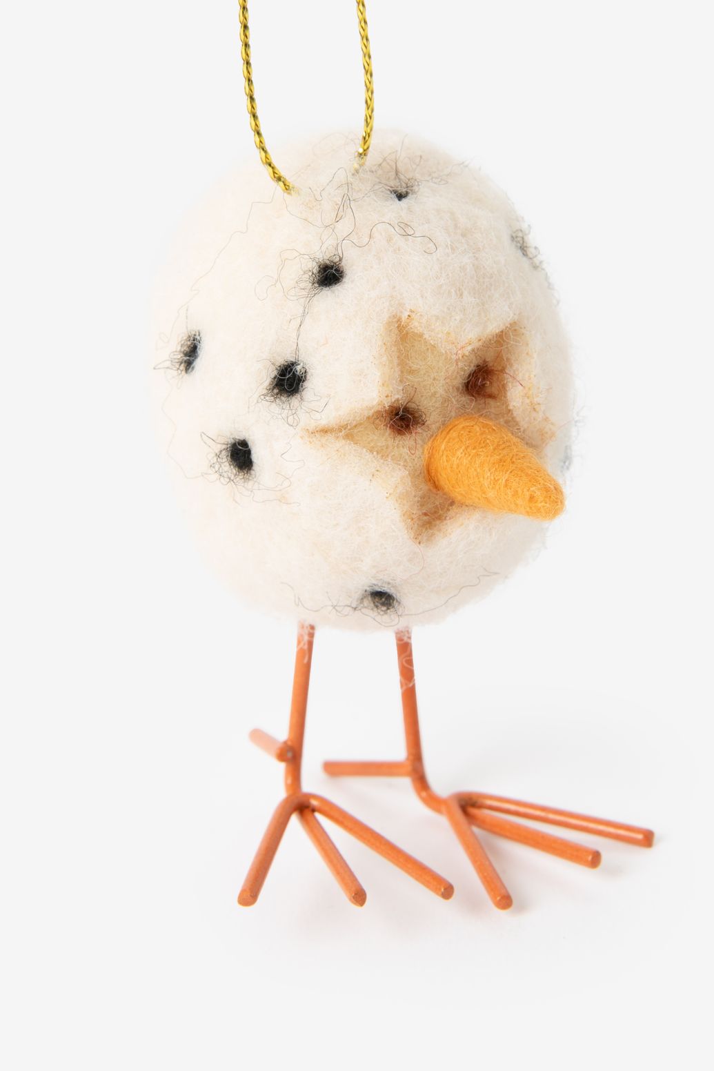 Multicolour vilten kuiken paasornament