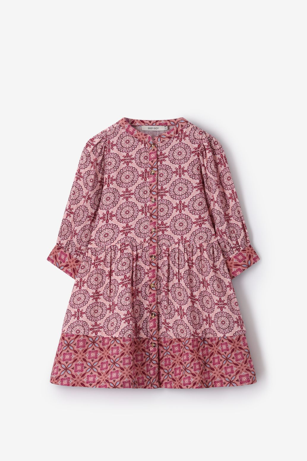 Gemustertes Kleid - hellrosa