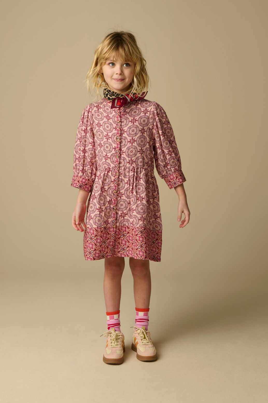 Robe avec imprimé - rose clair