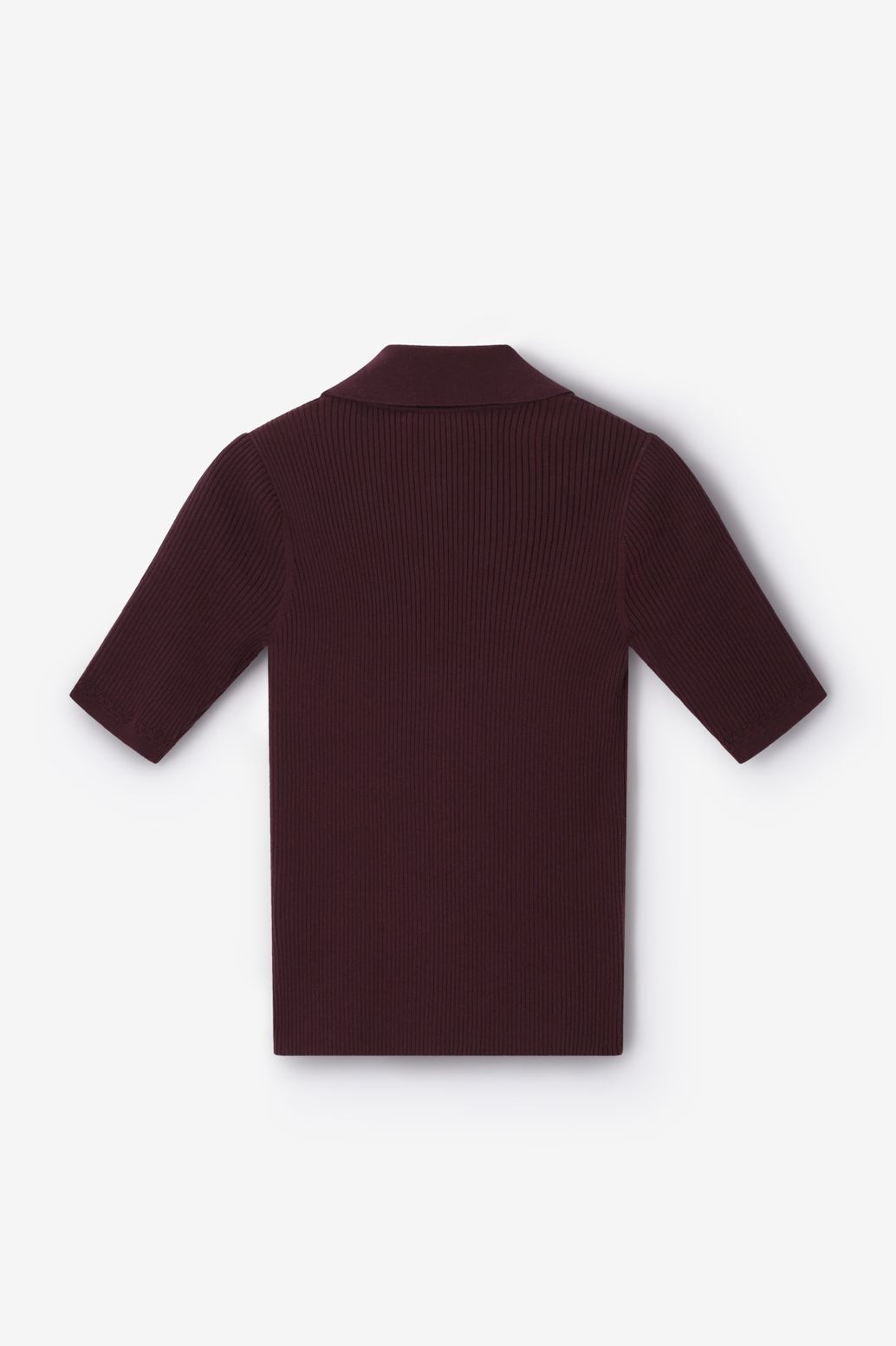 Donkerbruine gebreide polo