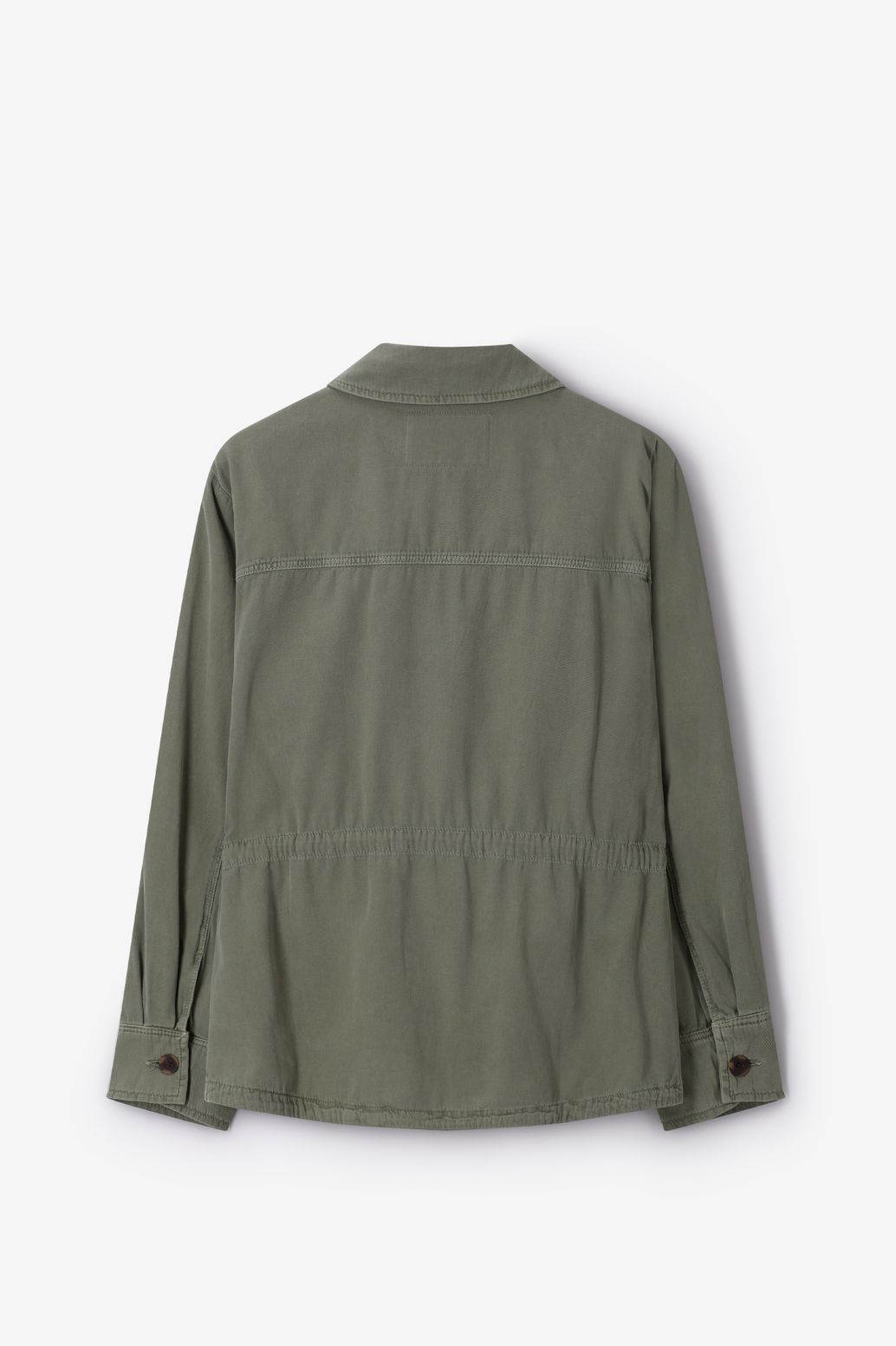 Jacke mit aufgenähten Taschen - dunkelgrün