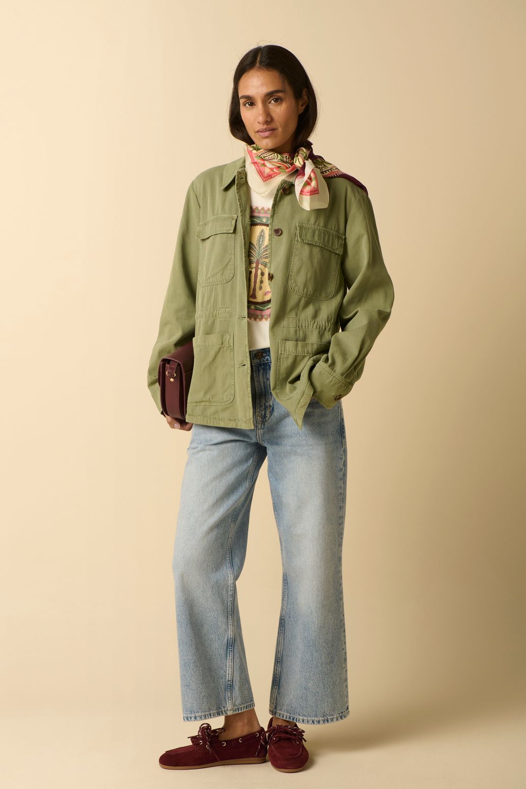 Veste avec poches plaquées - vert foncé