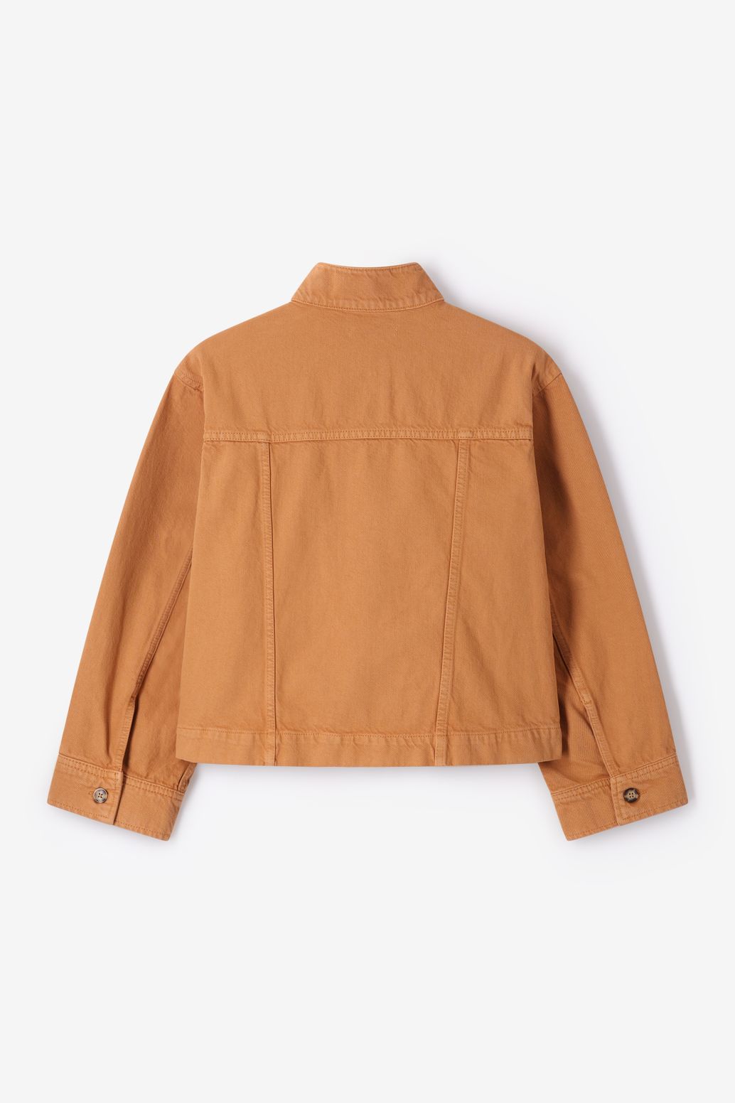 Bruin jack met opgestikte zakken