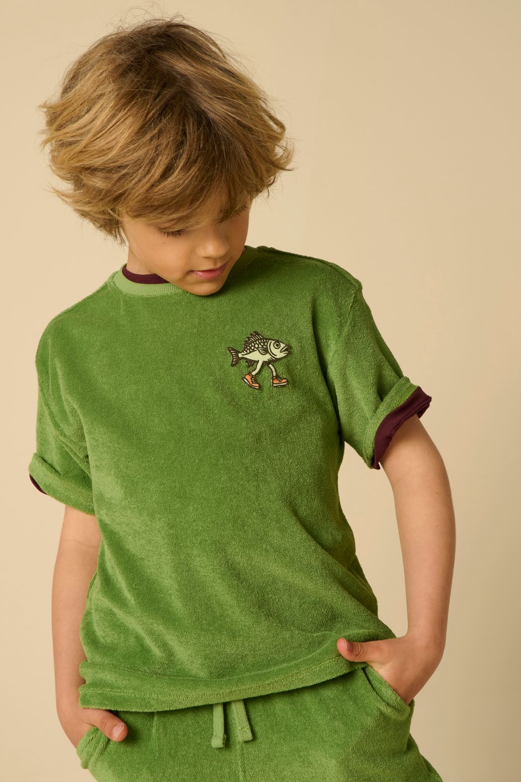 T-shirt en tissu éponge - vert