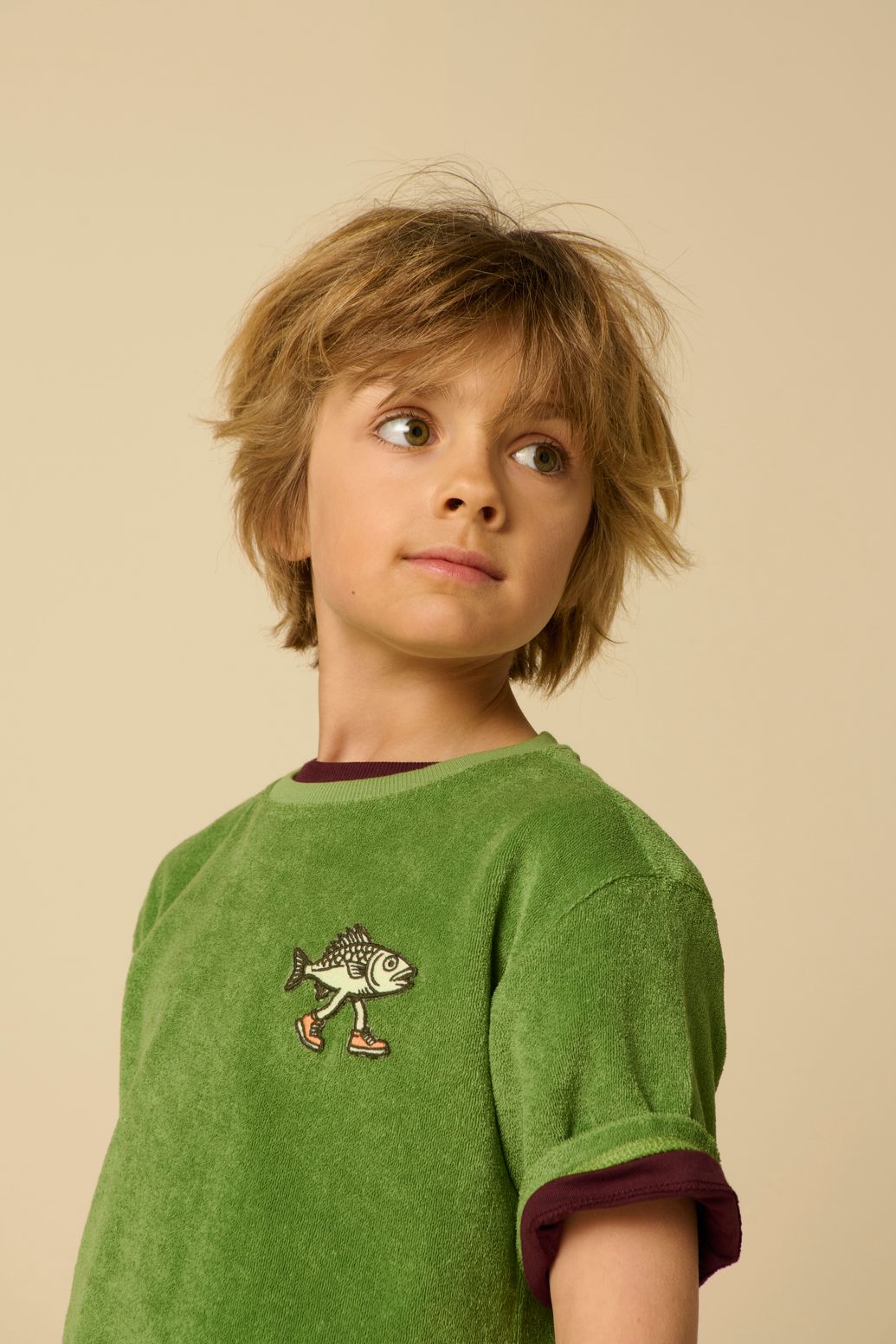 T-shirt en tissu éponge - vert