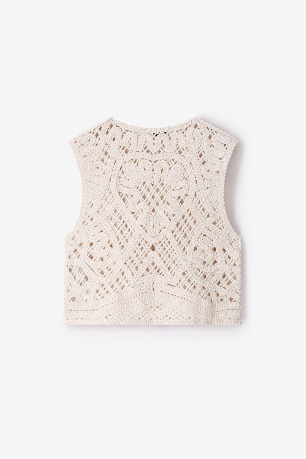 Wit crochet gilet
