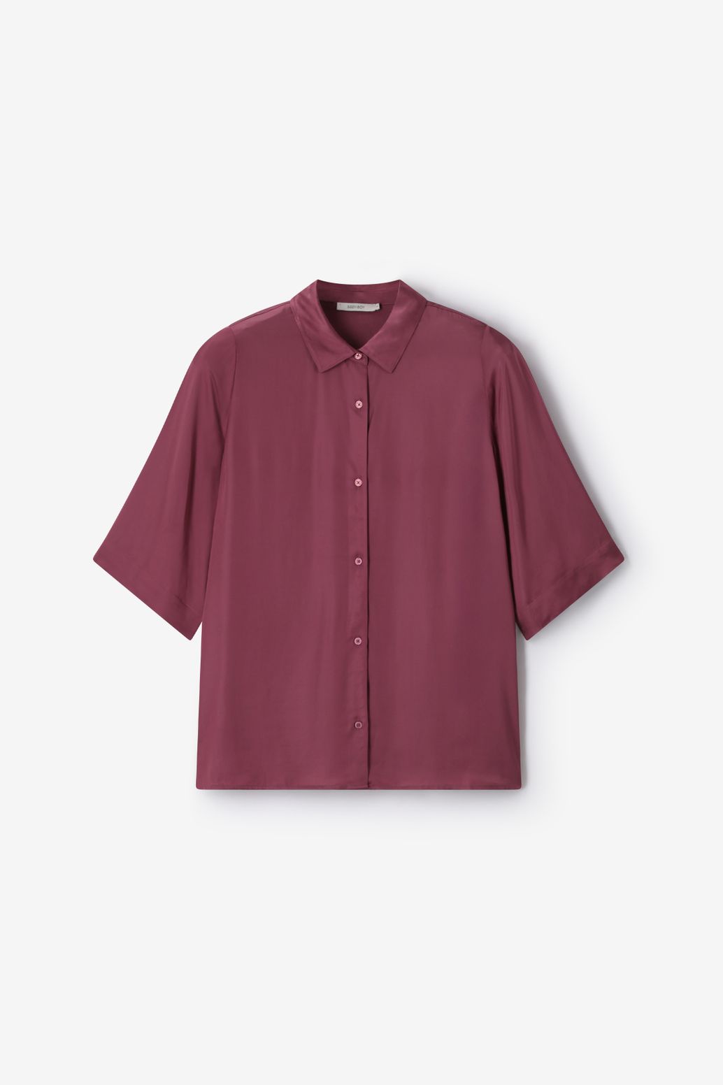 Kastige Bluse - dunkelrosa