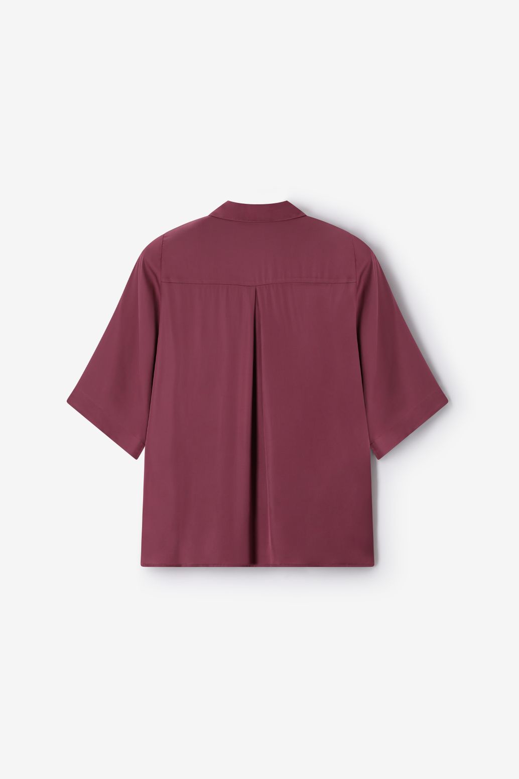 Kastige Bluse - dunkelrosa