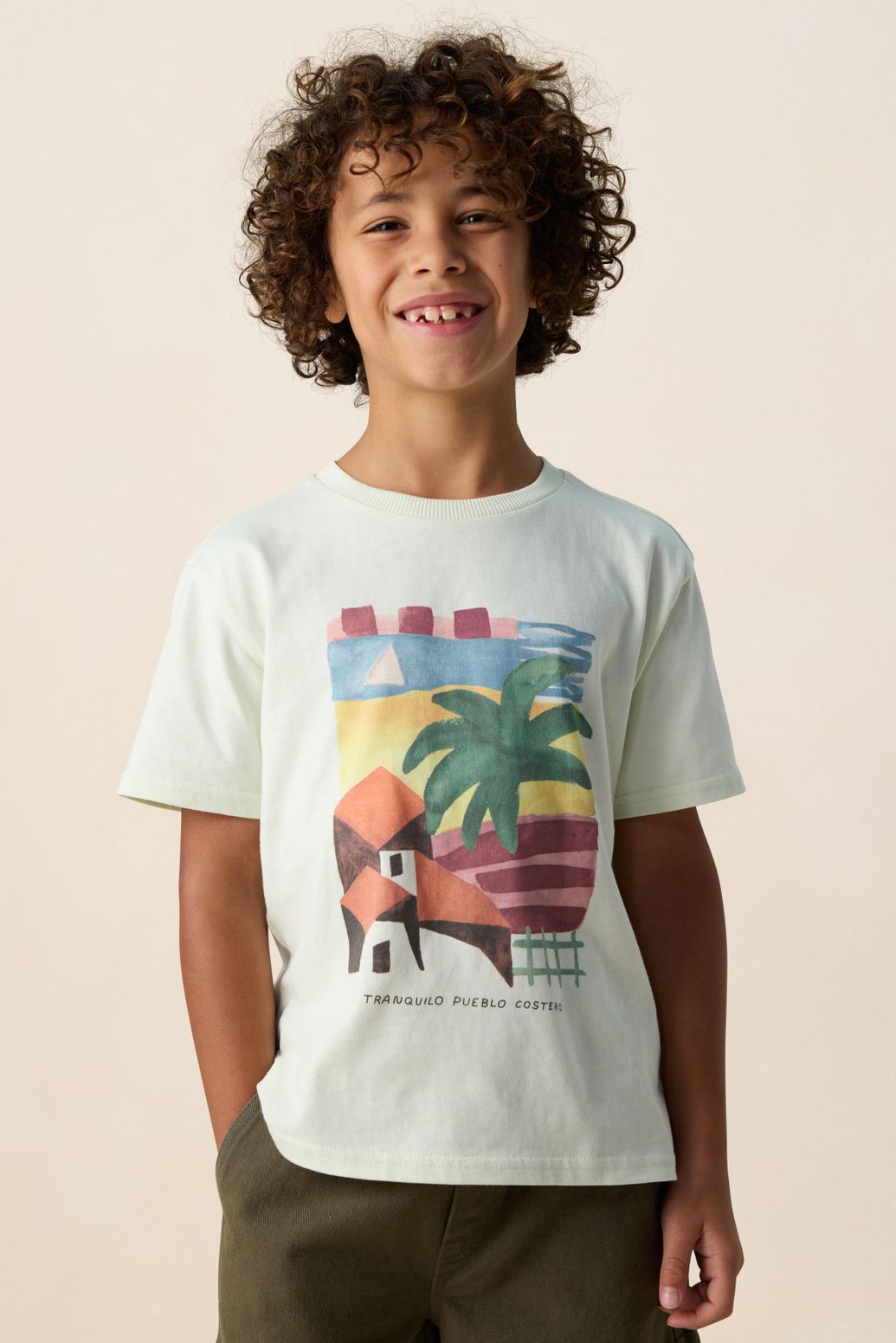 T-shirt avec illustration - vert clair