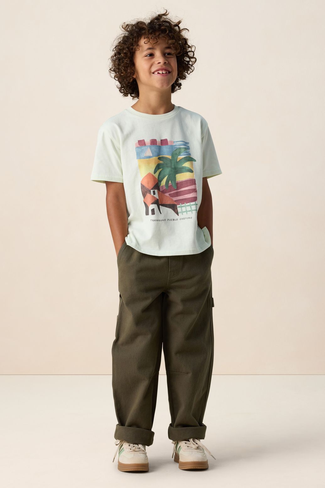 T-shirt avec illustration - vert clair