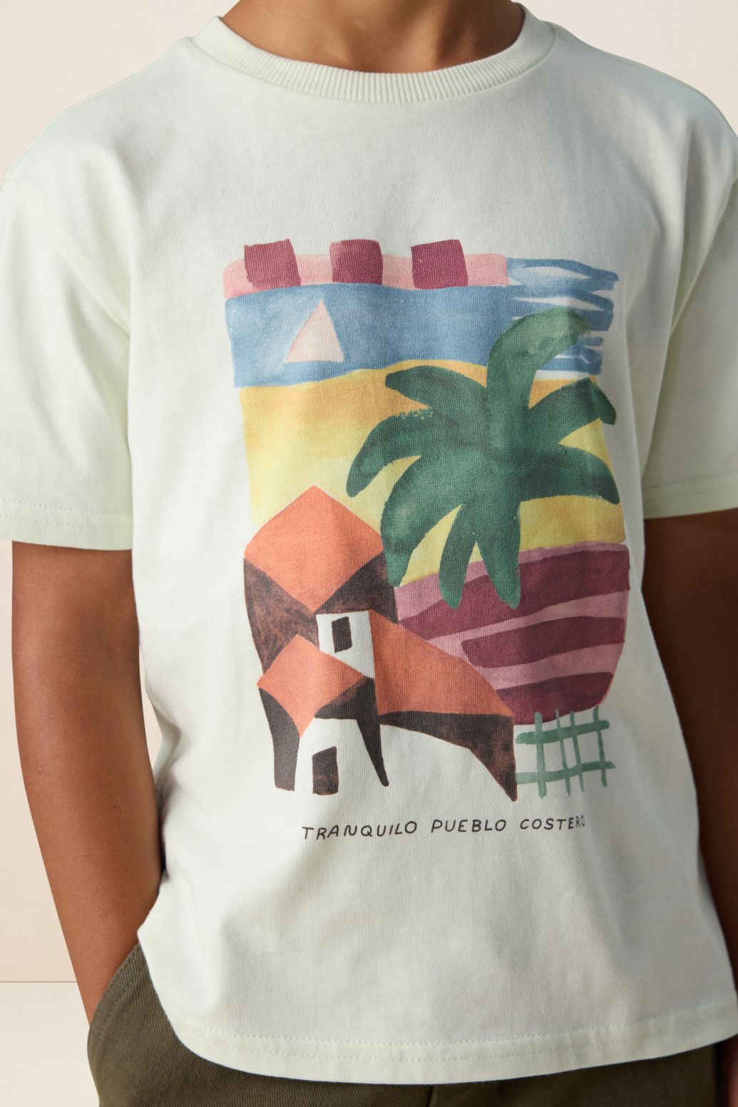 T-shirt avec illustration - vert clair