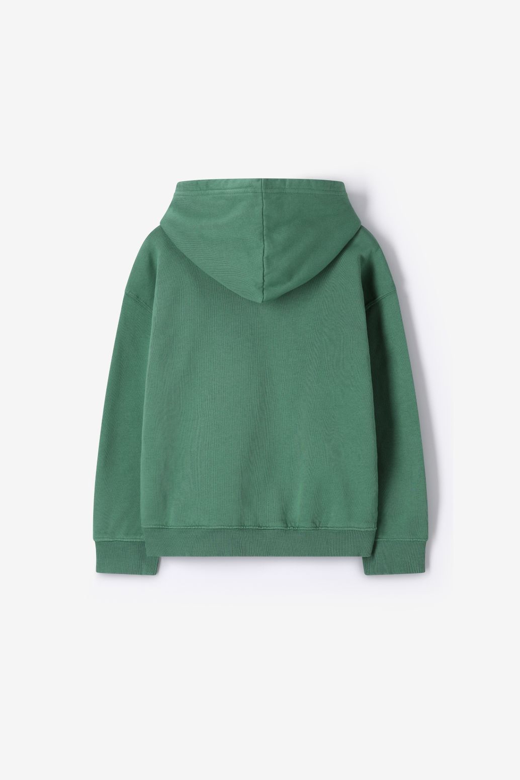 Donkergroene hoodie met embroidery