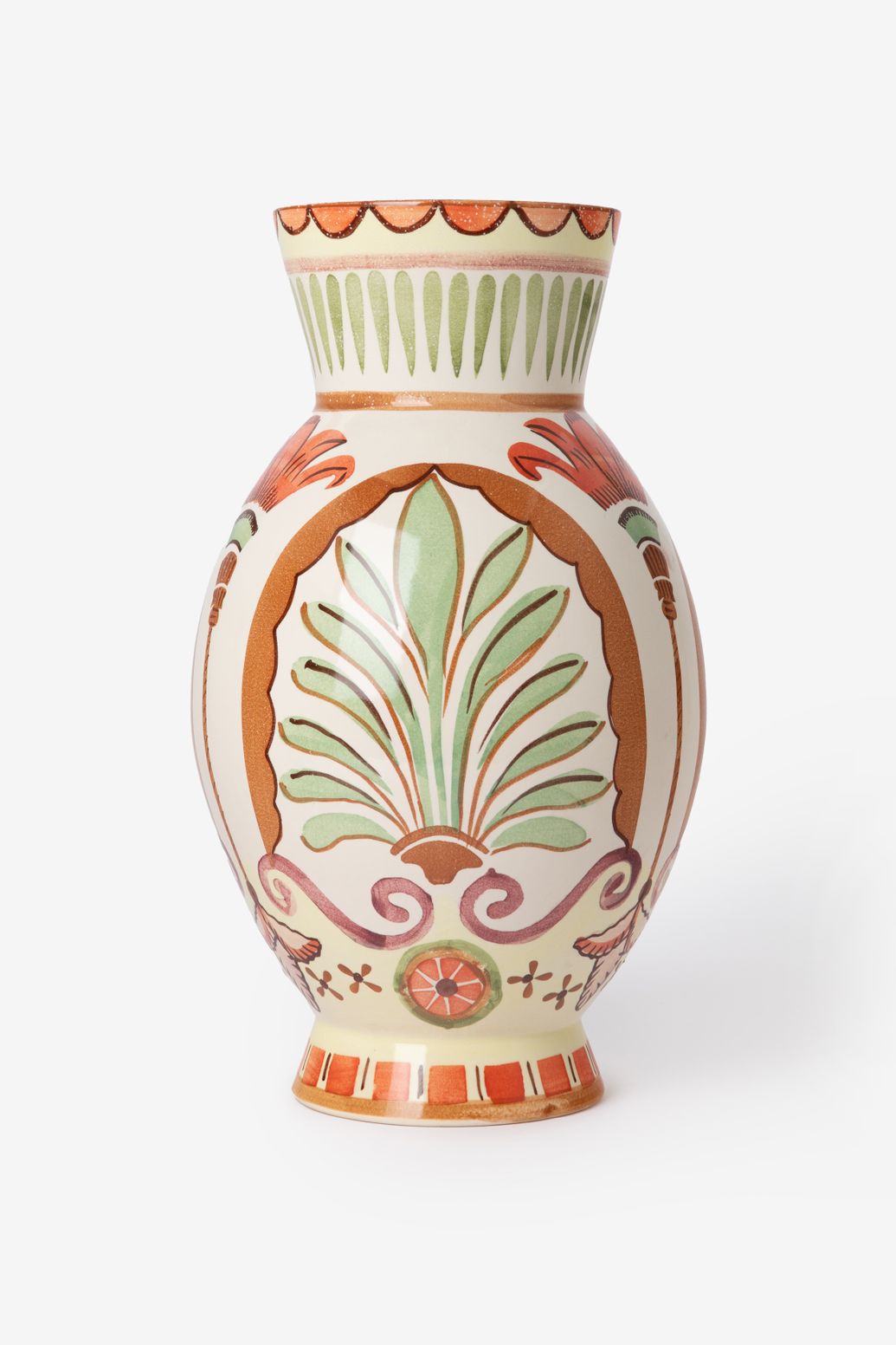 Vase mit Palmenmuster - mehrfarbig