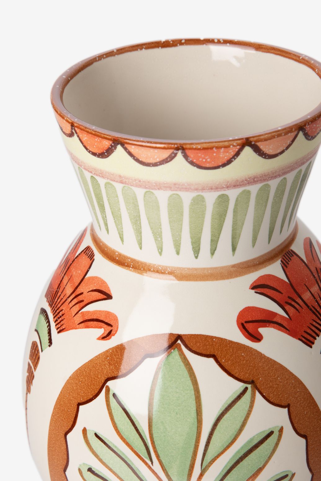 Vase mit Palmenmuster - mehrfarbig