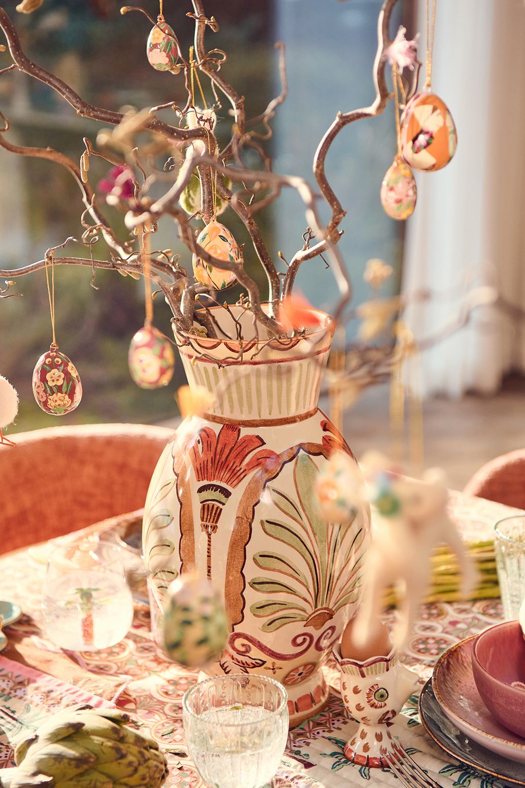 Multicolour palm vaas