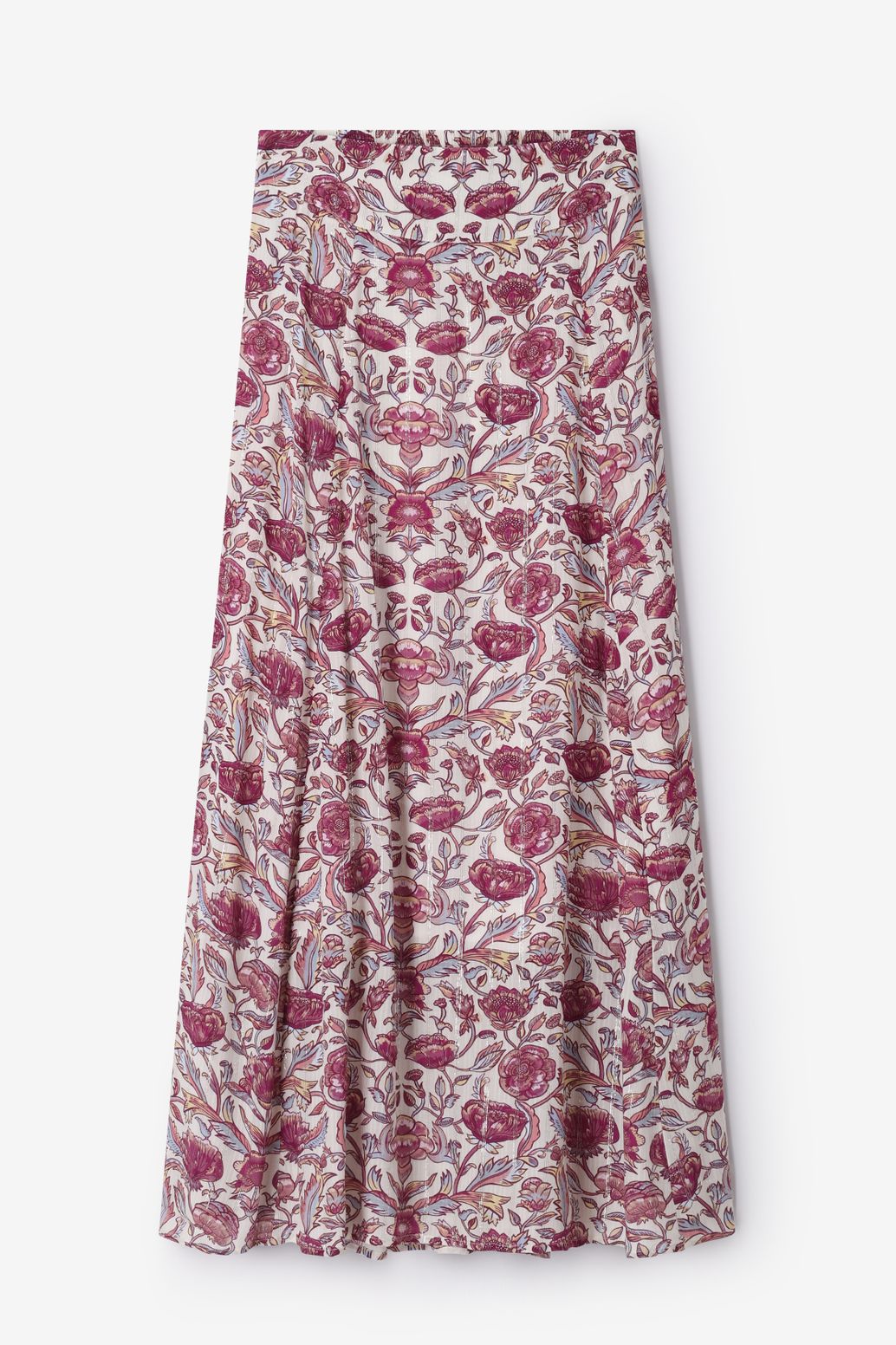 Jupe avec imprimé fleuri - blanc