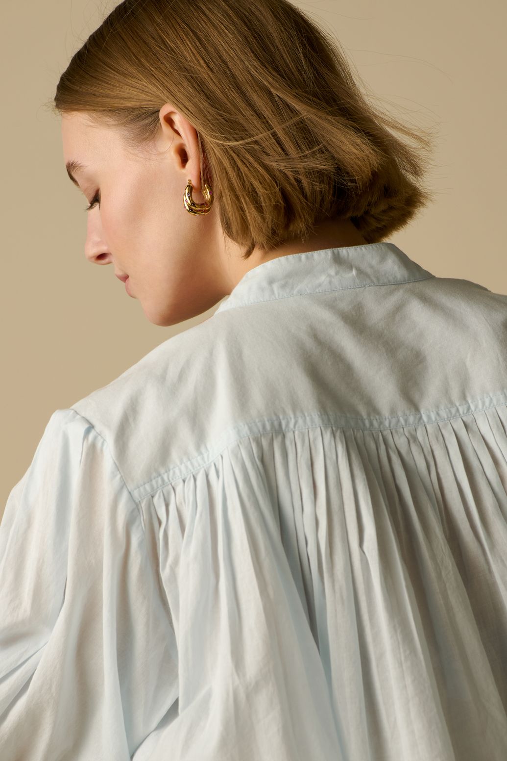 Lichtblauwe blouse