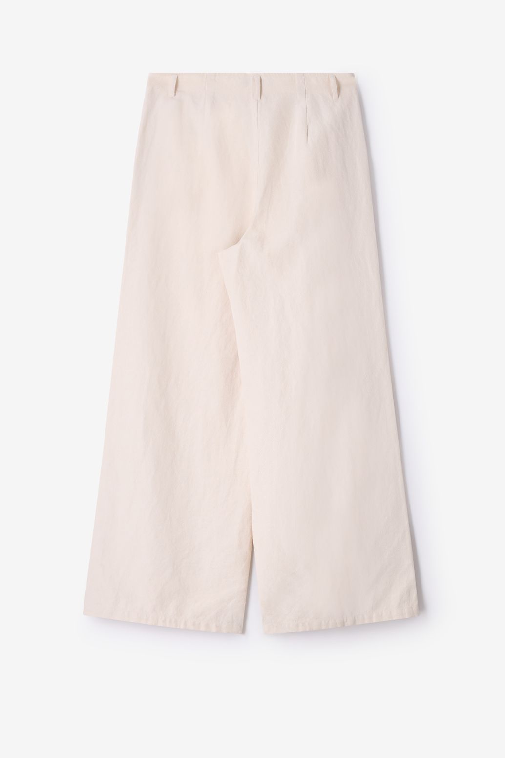 Witte high waist wide leg broek