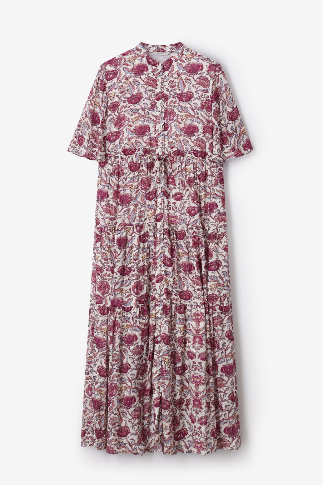 Witte jurk met bloemenprint