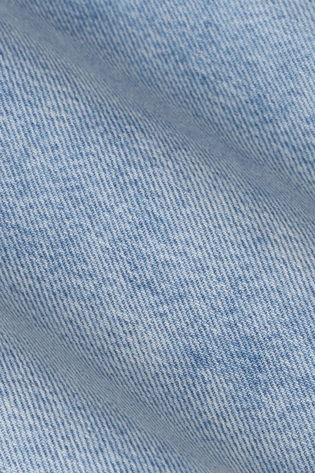 High Waist-Jeans mit weitem Bein - blau