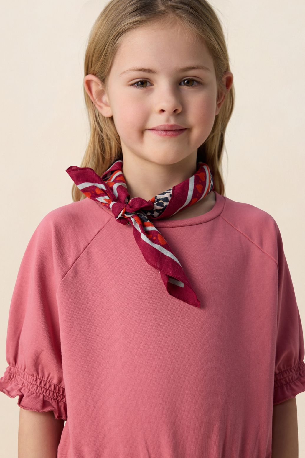 Donkerroze jersey t-shirt