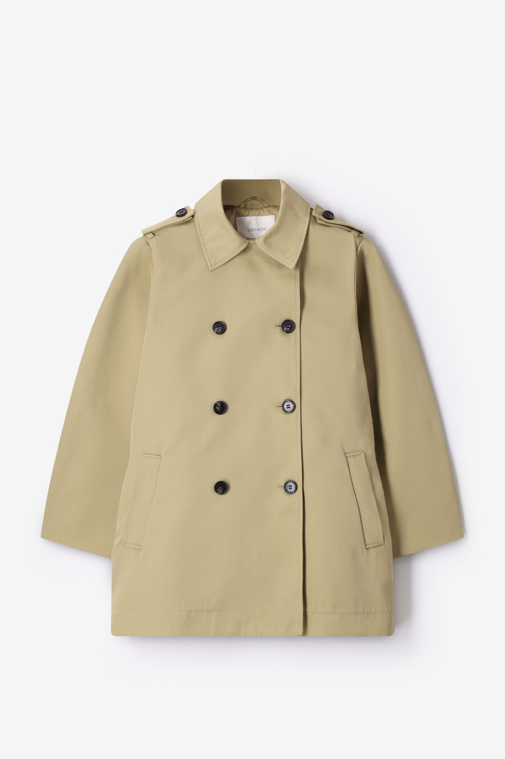 Lichtgroene trenchcoat