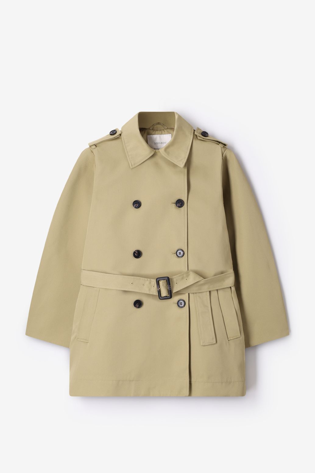 Lichtgroene trenchcoat